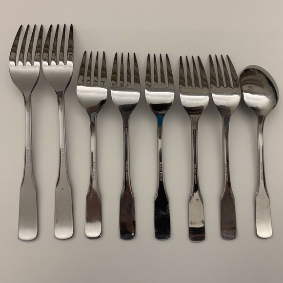 Select Stainless Steel Forks Spoons Flatware Lot of 8 - Picture 8 of 11